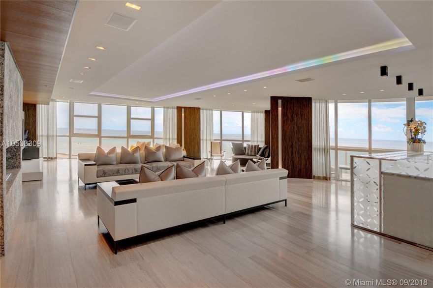 A MUST SEE STUNNING LUXURY 3/3 & 1/2 APPROX 4000 SQ FT. COME AND ENJOY THE PANORAMIC OCEAN VIEW FROM EVERY ROOM, EXPERIENCE THE OCEAN SOUND, BREEZE  & SUNRISE IN YOUR NEW HOME.&#xD;&#xA;TURN KEY READY, FULLY DESIGNER FURNISHED , ALL UPGRADED, MARBLE FLOORING. THIS IS A OPPORTUNITY TO OWN THE WHOLE FLOOR WITH A GUEST SUITE 1/1 ALSO AVAILABLE FOR SALE NEXT DOOR...