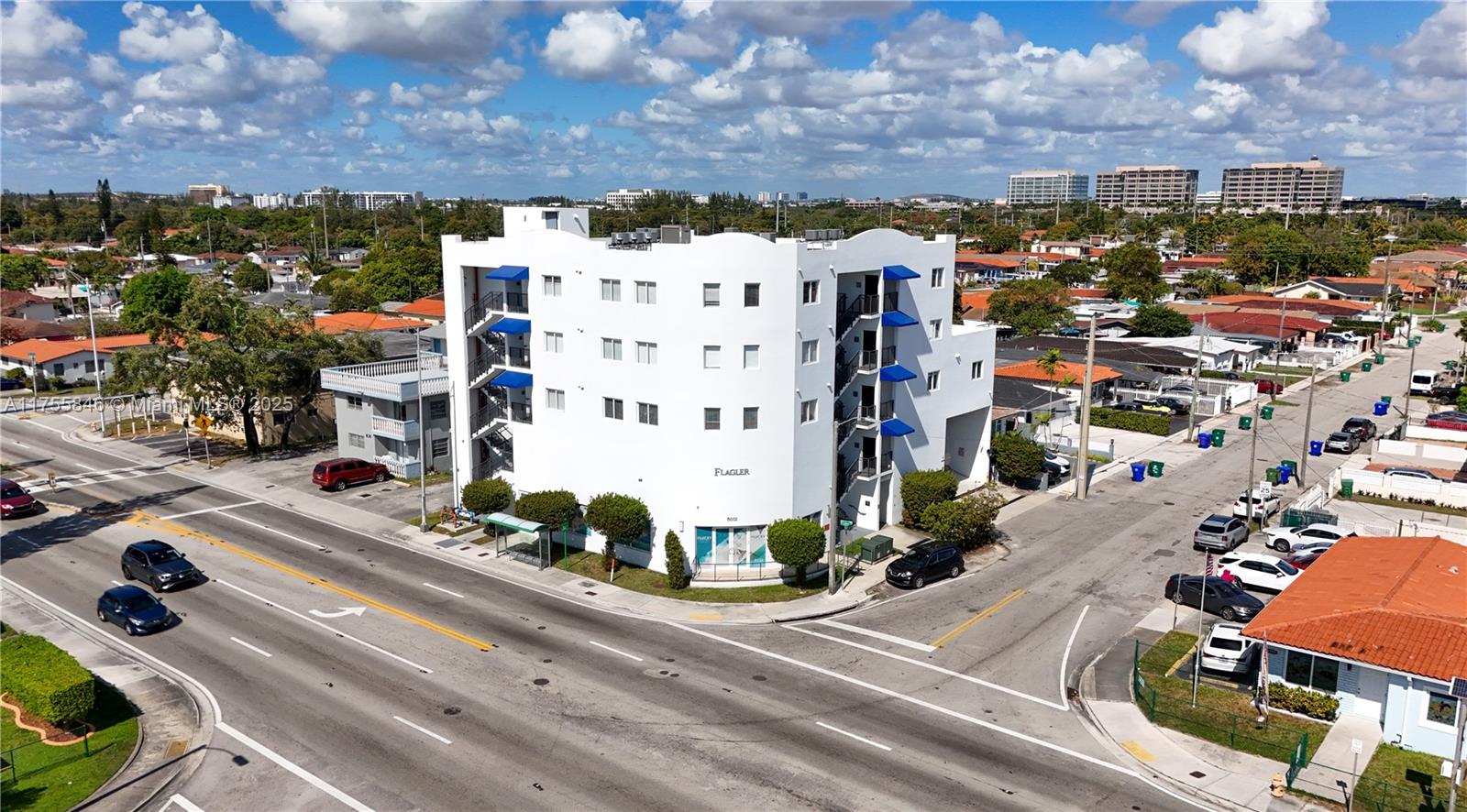 15 unit, mixed-use property located in an Opportunity Zone. Built in late 2019, this property is composed of 14 apartments and 1 commercial suite. All apartments feature central HVAC, granite countertops & kitchen islands, stainless steel appliances, impact windows and doors, tile flooring throughout, in-suite washer & dryer and tankless water heaters. The 5-story building features a two-level parking garage with 23 parking spaces, elevator, fire alarm system, 12 4K camera DVR system and fiber-optic wiring. Location is ideal, providing quick access to highways and just 4 miles from MIA, 9 miles from downtown Miami/Brickell and 3.8 miles from Coral Gables. Waterford, Blue Lagoon business districts, new shopping centers and major retailers are nearby as well.