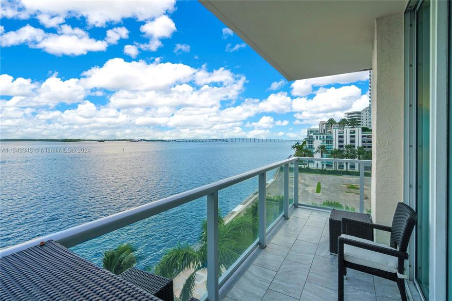 Amazing water views from every room in this high ceilings remodeled corner unit, 2/2 at The Mark on Brickell Bay! The buildings top line. Stainless steel appliances, quartz countertops, and gorgeous oversized white porcelain floors throughout. Featuring a jetted tub, custom closets, and a full-size washer and dryer! Jacuzzi, sauna, swimming pool, gym, tennis court, BBQ, conference room, racket ball, convenience store on site, and more great amenities. Two parking spaces, one assigned parking space on the same floor as the unit, and one complimentary parking space with valet service. Basic cable, internet and water included. Bar & Restaurant in the lobby level. Excellent location, close to Brickell City Center, Mary Brickell Village, metro mover, shops and restaurants.