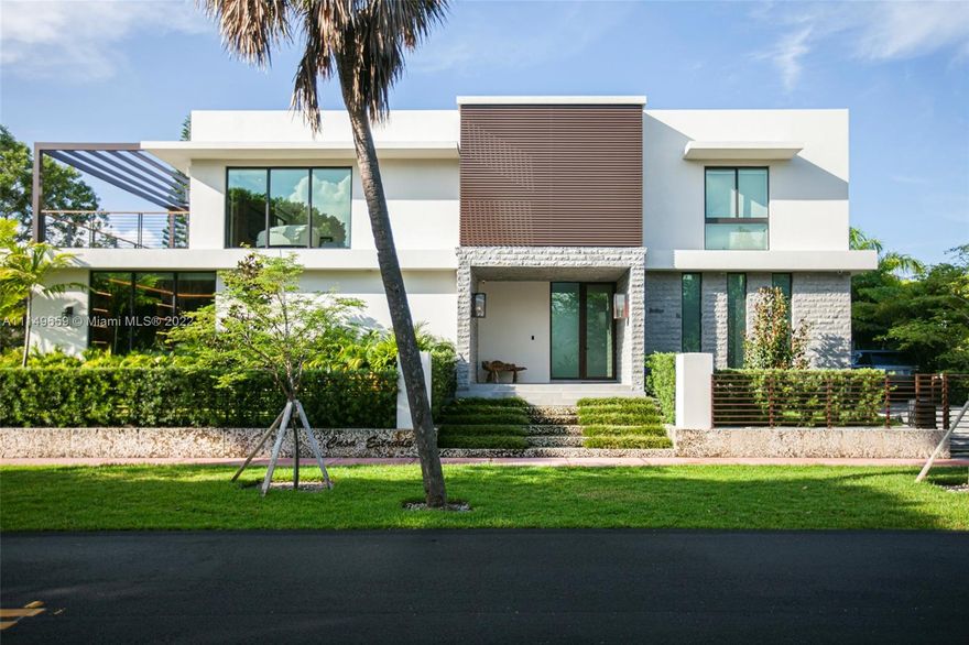 "Casa Strada ". New Construction Home Designed and built by #BLANCO DESIGN + BUILD". Large corner lot property, built for elegance and privacy, yard faces south for sunshine all day. All impact windows and doors that open up the home to enjoy the outdoor area. Whole house Kohler Gas generator and Viking six burner gas cooktop. Subzero Double refrigerator and subzero double freezer draws in a gourmet chef's kitchen equipped with six burner Viking gas cooktop and Perlick Wine and drink frig. Glass enclosed 80 bottle wine rack. Control 4 smart home, Wireless and remote control of lighting, thermostat, blinds and entertainment system. Speakers
throughout the house inside and out. LTS CONNECT SECURITY SYSTEM with 10 cameras around exterior and one interior.