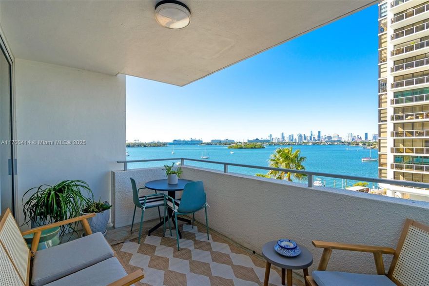 EXPERIENCE LUXURIOUS LIVING IN THIS STUNNING 2-BEDROOM, 2-BATHROOM DESIGNER UNIT WITH BREATHTAKING BAY VIEWS AND A DOWNTOWN SKYLINE BACKDROP. RENOVATED TO PERFECTION WITH PORCELAIN FLOORS, IMPACT WINDOWS, AND A SLEEK NEW KITCHEN AND BATHS FEATURING CUSTOM CABINETRY. ENJOY A SPACIOUS 6-PERSON ISLAND, CUSTOM CLOSETS, AND ELECTRIC SHADES. THE BUILDING BOASTS A STYLISH LOBBY WITH ITALIAN MARBLE, A FULLY EQUIPPED GYM, A LARGE PARTY ROOM WITH WIDE BAYFRONT VIEWS, AND A ROOFTOP TERRACE WITH PANORAMIC MIAMI BEACH VISTAS. LOCATED ON THE VENETIAN CAUSEWAY, WITH EASY ACCESS TO DOWNTOWN, SOUTH BEACH, AND BRICKELL, PLUS WALKING DISTANCE TO PARKS, DINING, AND SHOPS. PET-FRIENDLY WITH ELECTRIC CAR CHARGING ON-SITE!