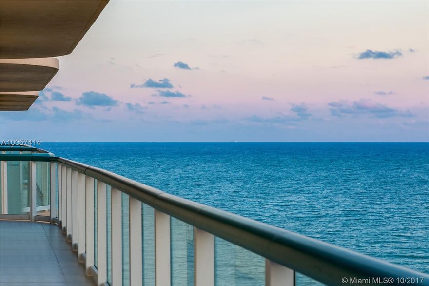 Corner unit totaling 2,270 sqft under air with 3BR/2.5BA. Fully renovated with modern influence, this unit is complete boasting both ocean and skyline views. Brand new plumbing and electric wiring.  Master bath is finished with Calacata Gold Marble & covered with Crystal White Porcelain making it a luxurious place. Master closet features custom made spinning shoe carousel. Quartzite countertop & bar in the kitchen. All appliances have custom maple overlay. Dedicated laundry room. Both guest rooms have fully built out walk in closets.