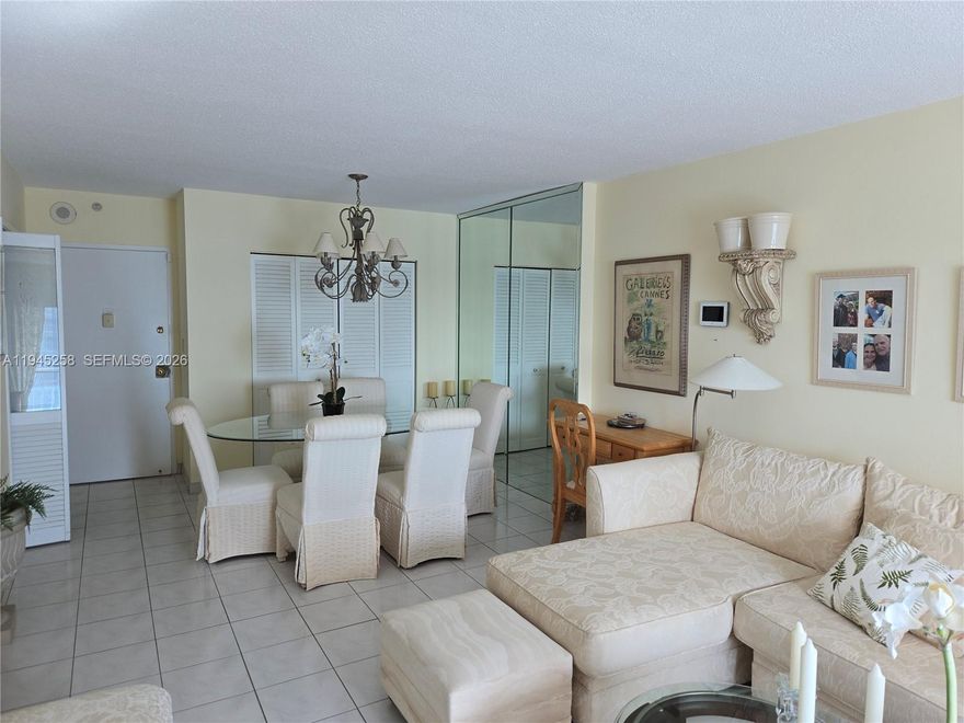 Well-maintained 1 Bed / 1 Bath condo in desirable Coastal Towers on Kings Point Dr in Sunny Isles Beach. Neat unit with classic furnishings, offering great potential to update to your taste. All building renovations completed and assessment fully paid. Prime location near the beach, shopping, and dining. Motivated seller. Easy to show.