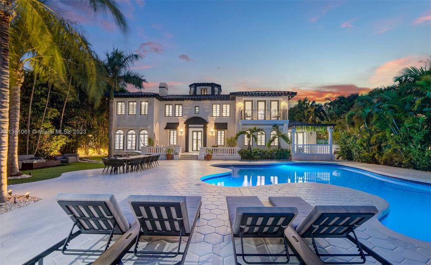 LOWEST PRICE per SF waterfront home on prestigious Flamingo Dr. A Spanish masterpiece with modern updates, recently renovated marble and granite chef kitchen with double stainless appliances and veranda facing the water.New master wing with walk-in closet, balcony, and spa bath.Oversized living room with beautiful fireplace and fantastic views of Indian Creek. 7 bedrooms+a loft bedroom including separate guest/staff quarters, home gym, spacious family room with bathroom & laundry room. Other features include; Italian marble floors throughout, heated extra deep oversized pool, circular driveway with basketball area, and 3rd floor office. 22,000 SF lot with 100 feet of water-frontage. Motivated Seller bring all offers. Don’t miss out on this rare waterfront home in Miami Beach!