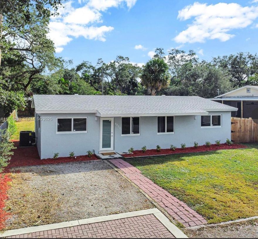 Beautifully remodeled 700 sq ft unit located just minutes from the Hard Rock Hotel & Casino, offering an exceptional opportunity for short-term rentals (Airbnb allowed) or corporate housing. This modern space features a bright living area, a fully updated kitchen with stainless steel appliances, sleek cabinetry, and elegant marble-style flooring throughout. The unit includes 2 bedrooms and 1 completely renovated bathroom with a glass-enclosed shower and contemporary finishes.

Enhanced with impact-resistant windows and doors, LED lighting, and a private entrance, the unit provides comfort, security, and privacy. It also includes assigned parking for added convenience. Washer and dryer are available one day per week. The unit is offered unfurnished, making it ideal for tenants who want to customize the space to their style.

With its prime location, modern upgrades, and excellent flexibility for rental use, this property is a perfect choice for anyone seeking a clean, updated, and move-in-ready home in a high-demand area.