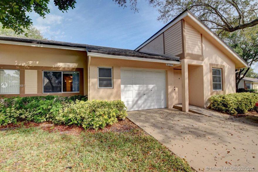 Lovely Champagne model 2BR/2BA corner villa, freshly painted and ready for you to move in. Features include vaulted ceilings, ceramic tile floors, central air conditioning, laundry room with full a size washer/dryer. 1 car garage with a new garage opener. Whisper Walk is an active adult gated community with a community clubhouse, fitness center, walking/biking trails, Olympic size heated swimming pool, and tennis complex includes pickle ball, handball & basketball courts. Maintenance is paid quarterly at $962 quarter for 2020. High speed internet, cable & water included. All this and conveniently located near shopping centers, restaurants, transportation and Florida's Turnpike.