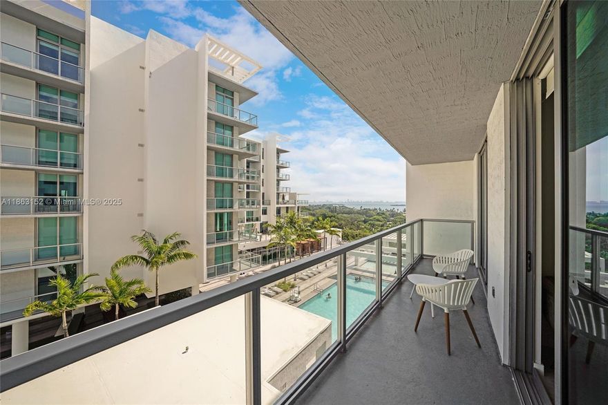 This modern, fully furnished 1-bed, 1-bath condo is your perfect Miami getaway. Spanning a spacious 743 square feet, this unit is designed for both style and convenience, with an in-unit washer/dryer and dishwasher. The walk-in closet is exceptionally large. The building offers top-tier amenities, including a stunning pool deck, a full-service gym and yoga studio, a dog wash station, and bike storage. Perfectly situated just 10 minutes from the airport, you'll be minutes from Miami's most vibrant neighborhoods—the Design District, Midtown, and Edgewater. This puts you right in the middle of the city's best dining, shopping, and entertainment, making it an ideal part-time residence.
