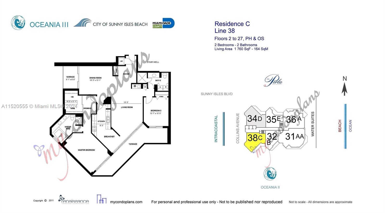 Sunny Isles Beach, Florida 33160, United States, 2 Bedrooms Bedrooms, ,2 BathroomsBathrooms,Residential,Active,66309