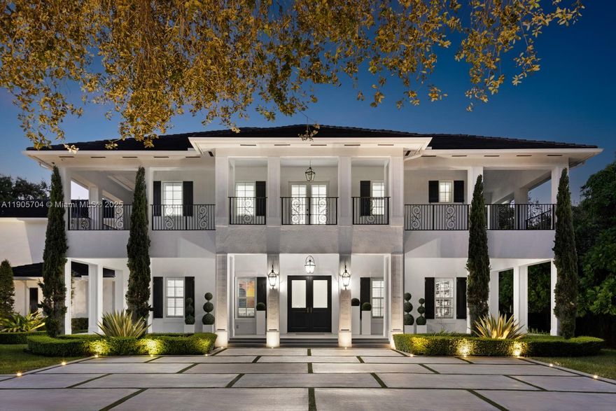 Timeless elegance and Southern sophistication define this 7,481SF fully furnished estate,perfectly situated on 1.16 acres with its own tennis court.Fully renovated in 2021,the residence reveals refined luxury with soaring ceilings,matte porcelain floors and a grand living room that exudes both scale and warmth.The gourmet kitchen featuring a large quartzite island,Miele appliances & custom cabinetry.A 600-bottle wine cellar.An expansive family room provides the perfect space for relaxation.Experience resort-style living amid lush gardens,a spa-like pool and captivating ambiance,complemented by a covered pavilion with a summer kitchen.A dream primary suite complete with a spa-inspired bathroom,custom walk-in closets,mini kitchen & a private gym.A true sanctuary of privacy & sophistication.