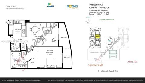 Tiny photo for 1745 E Hallandale Beach Blvd #2104W, Hallandale Beach, FL 33009 (MLS # A12026677)