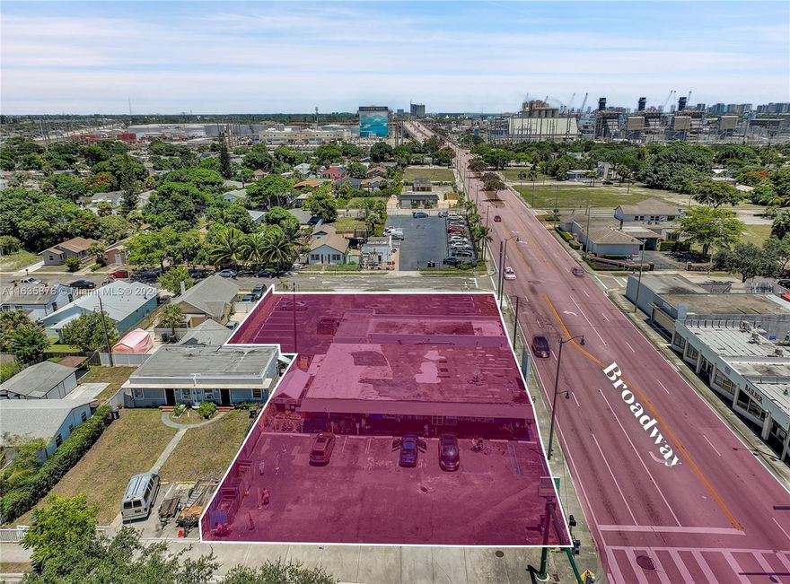 Explore this exceptional redevelopment opportunity in the heart of the Broadway Corridor CRA. This combined 22,812 SF parcel permitted mixed-use allows for the construction of a three-story building, offering the flexibility to develop a dynamic combination of residential, commercial, and retail spaces. The location benefits from high traffic visibility and strong growth potential, enhanced by its position within a designated Community Redevelopment Area. The Opportunity Zone designation further provides significant tax incentives and development benefits, making this property an attractive investment. Ideal for developers seeking to capitalize on the strategic location and favorable zoning regulations. Don’t miss this unique opportunity to shape the future of the Broadway Corridor.