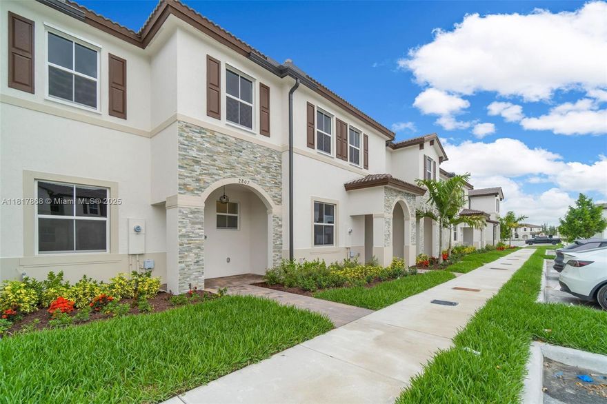 Discover your ideal home in Lennar’s latest community, Altamira! This brand-new villa features a modern design and exceptional amenities. Move in with just your first month’s rent and a security deposit (subject to qualification).  Property features 3 Bedrooms, 2.5 Bathrooms. Convenient laundry room. Stylish blinds for privacy. Private patio for relaxation. No neighbors behind for added peace. Additional Features: High-speed internet included and easy access to major highways and shopping centers. Schedule your tour today!