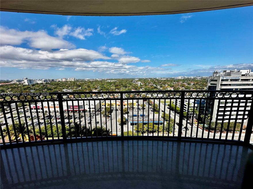 Enjoy elevated city living in this spacious 1,200 sq. ft. 2-bedroom, 2-bathroom split floor plan condo located at 3232 Coral Way in the heart of Coral Gables. Perched on the 16th floor, this residence offers a large private balcony with sweeping views of the Downtown Miami skyline and Coconut Grove, perfect for sunrise coffee or evening relaxation. ADA converted Shower for convenient access. 
Inside, the well-appointed kitchen features granite counter-tops, stainless steel appliances, and a brand-new, never-used LG refrigerator. The open layout flows seamlessly into the living and dining areas, creating an ideal space for both everyday living and entertaining.
The split bedroom design provides privacy, with generously sized bedrooms and ample closet space. One bathroom includes a handicap-accessible shower, offering added convenience and functionality. Additional highlights include an in-unit washer and dryer and abundant natural light throughout.
Ideally located just minutes from Coral Gables, Coconut Grove, Downtown Miami, Brickell, and major commuter routes, this condo combines comfort, accessibility, and breathtaking views in one of Miami’s most desirable areas.  Building amenities include Gym, pool, secured lobby and gated covered parking.  Building is also connected to Sergio's Cuban restaurant just outside of the entrance to the parking area.
