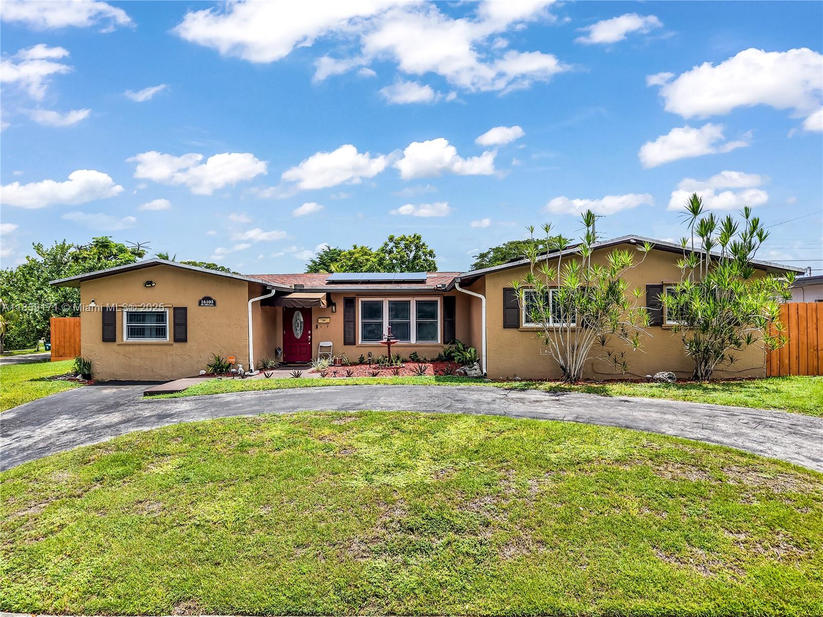 Beautifully updated 5-bedroom, 2-bath home with no HOA! This spacious gem features a renovated kitchen with newer stainless steel appliances, an additional freezer, a new washer & dryer, and French doors. Enjoy multiple living spaces, including a huge family room. Impact windows and doors with a certified storm panel for the windows. 2017 Roof, 2023 Air conditioning package unit and a tankless water heater offer peace of mind. Relax or entertain in the huge backyard with a sparkling pool that was redone a year ago, a fabulous TIKI hut with an additional patio roof, and plenty of room to play. Solar panels for energy savings. A true move-in ready home designed for comfort, style, and convenience! The shed in the backyard is also included.