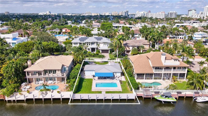 Discover the epitome of waterfront living in prestigious Seven Isles, one of Fort Lauderdale's most sought-after neighborhoods. Nestled within the guarded yachting community, this home offers the ultimate location. Just steps to vibrant Las Olas Blvd and a leisurely stroll to sunny beaches & downtown excitement. Boating enthusiasts will relish 75ft of deep-water, wide canal frontage, providing seamless access to the intracoastal & ocean with no fixed bridges. Inside find 3 spacious bedrooms with an open & inviting layout. The large entertainer's backyard boasts a sparkling pool, creating the perfect oasis for outdoor gatherings. This exceptional home is offered at the most attractive price point in this exclusive neighborhood. Act swiftly to secure your slice of Fort Lauderdale paradise.