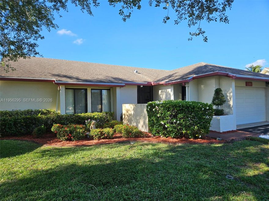 Wow! Super low HOA includes so much! Larchmont Model. Largest 2-bedroom 2 bath in the community! Spacious, bright, and well-maintained detached home in Boca Chase 55+ subdivision, Greenbriar. Enjoy vaulted ceilings, Large Linen Closet, natural light, and a 20x20 covered & screened patio.
Highlights;
*Newer Roof 2017
*Hurricane impact windows 2023
*New HVAC 2025
*New Water Heater 2025
*2 Car Garage
*Sealed paved driveway 2025
2 Bedroom w/Walk in closets
*Screen Enclosed Lanai
*Eat in Kitchen with extended sitting area
*Canal water view
*Security system ready
*Clubhouse
*Pool (Under Renovations)
*Lighted tennis and pickleball courts
*Near all shopping and restaurants.
Banana and Mango trees in backyard. No Neighbors behind the home for privacy. The home features many updates including: 2025 AC & New washer plus dryer included. Meticulously kept up property.
