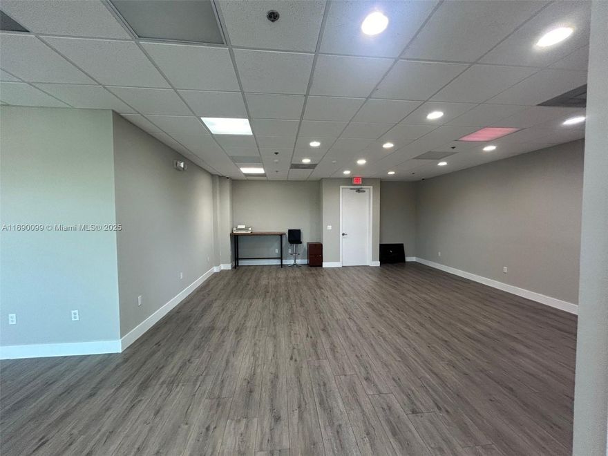 For lease, the beautifully upgraded office is centrally located next to the intersection of NW 82nd. Ave. and NW 36th. Street in Doral, walking distance to Doral City Place, banks, restaurants, gas stations, less than half a mile west of Palmetto Expressway. Professional office Building with high traffic, laminated vinyl floors, facing NW 36th Street, subdivided into a large open space, two independent offices, a large see-through glass wall conference room that could be used as two more offices, kitchen, plenty of unassigned parking spaces at all times, restrooms located outside in the hallway next to the office. Available January 1st., 2025. It won't last long!