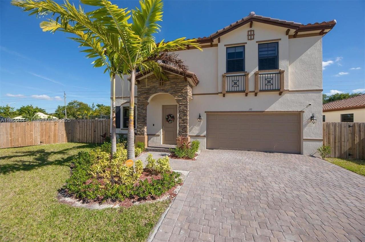 Welcome to this beautiful home located in the exclusive, family-oriented community of Portovita. This two-story home offers: 4 bedrooms, 2/1 bathrooms, 2 car garage, open floor plan, upgraded quartz counter top, upgraded tile floors, stunning custom closets and cabinetry, a brand new 16x40 pergola, extended driveway and approximately 8,600 sf lot with plenty of space for a pool and entertainment. This home was built in 2020 and it’s fully fenced. The resort-style community includes: clubhouse, parks, pool, gym and a lake. Centrally located 2 minutes from Turnpike and shopping centers. This home combines comfort, style, and convenience — ready for you to move in and enjoy!