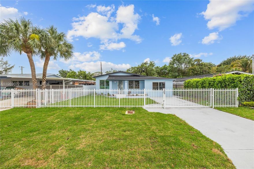 4 beds, 3 baths, and oversized family room single family home completely renovated. Larger than tax roll (1,726 sqft). New impact windows, doors, and water heater. Property's very convenience layout allows new owner converting two or three rooms into studios/efficiencies, a plus for a big family or extra income. No washer and dryer. NO Association! Seller is Abybet Properties, LLC.