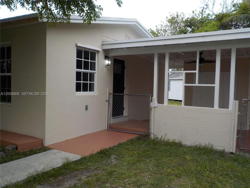 Nice corner house  on big lot ,2 bed 2 bath plus big porch for future expansion,new floor, new remodeled bath,new kitchen gabinets and counter top ,new exterior doors,new roof  on sep 2025if you have a big boat a or RV this is a house for you ,closed to Black Point  Marina , restaurants,shopping Malls, US1  and Turnpike expressway , Cutler Bay city have wonderful school for your  children's ,not seller disclosure will be provided, seller never live on property, easy to show please text listing agent  on lock box