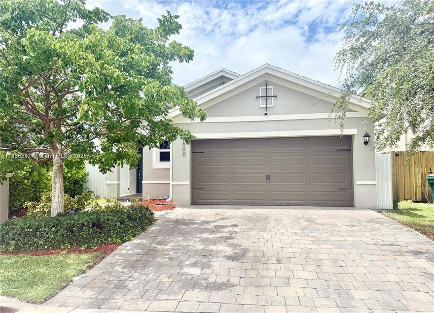 Welcome to your dream home! 3-bedroom, 2-bath home, built in 2020. The elegance of this porcelain 48x24 tile and wood floors that flow seamlessly from room to room. Nice wood kitchen cabinets with stainless steel appliances. The main suite, complete with a generous walk-in closet and dual sinks in bathroom for added convenience. Enjoy peace of mind with impact windows and sliding doors that let in natural light while ensuring safety and energy efficiency. Don’t miss this opportunity to own a gem that perfectly balances style and functionality. Schedule your viewing today and step into your new lifestyle!