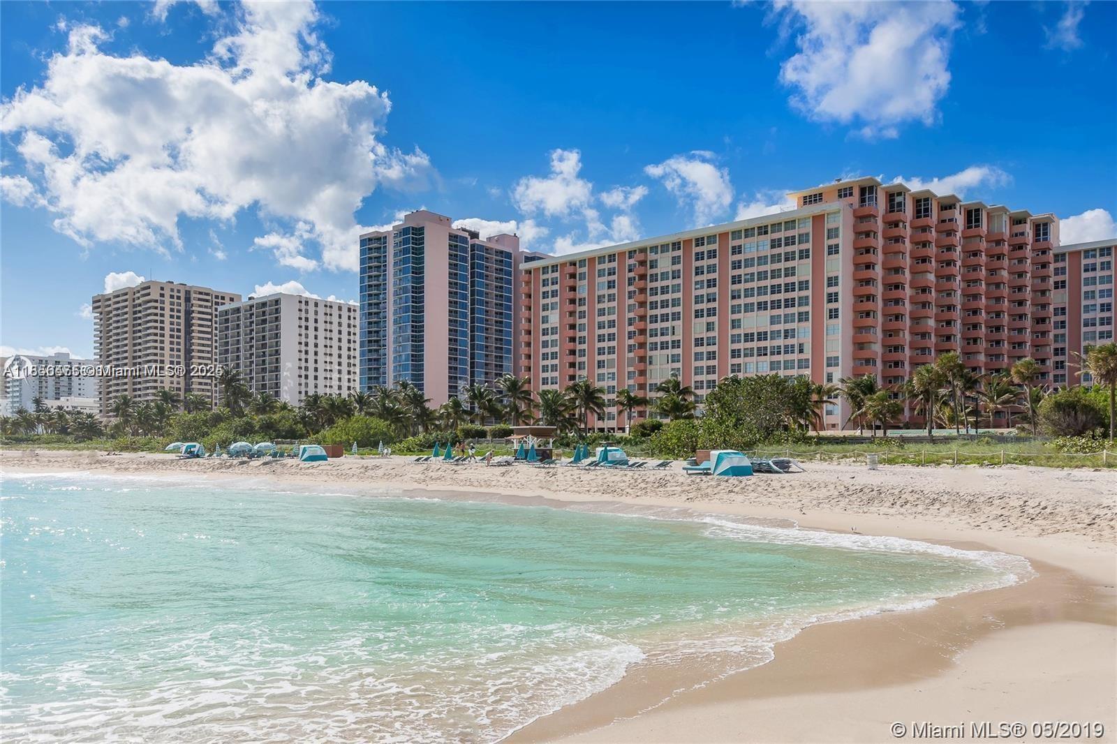 OCEAN front building! Remodeled kitchen,bathroom, wood floors & recent A/C. Just painted! Huge walk in closet! Recent stove and dishwasher! Very large "L" shape studio apt converted to a 1 bedroom!Beautiful sunsets and panoramic views from your balcony of the intracoastal, downtown and city. Recent porcelain floors in kitchen and bathrooms. Parking spaces available at a yearly fee thru management office! Pets permitted with proper documentation as per the Association. Live in Paradise with the ocean just steps from your door & walking distance to Lincoln Rd. shops, restaurants, theaters. Triton offers two pools, gym, social room, 24-hour security. The 50 year re-certification done: New impact windows! **Seller financing available!*Tenants till July 2025**