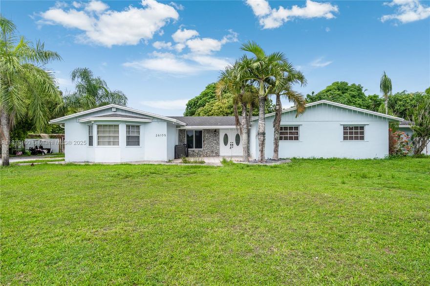 This beautiful property with more than 1 acre with a spacious amazing backyard, totally renovated home can be yours. No HOA. All kinds of fruit trees, mango, leechie, jackfruit, sour orange, ciruela, Avocado among others. Call me today for showing instructions.