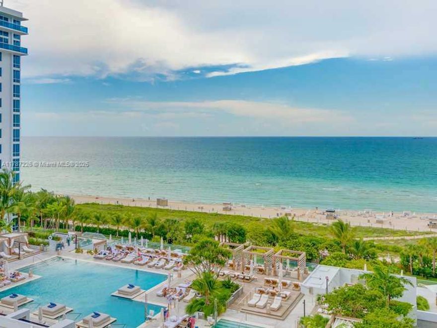 WELCOME TO PARADISE!! BEACHFRONT LIVING AT THE FAMOUS RONEY PALACE; LARGE STUDIO WITH BALCONY - BEAUTIFUL OCEAN VIEWS!! IMPACT RESISTANT SLIDING GLASS DOOR; FULLY FURNISHED & DECORATED WITH ALL MODERN FURNITURE. ENJOY SHARED AMENITIES WITH THE "1 HOTEL & HOMES": 3 OCEANFRONT POOLS, JACUZZI, TOWEL SERVICE, POOLSIDE BAR & RESTAURANT, PRIVATE CABANAS, BEACH SERVICE, ONSITE LUXURY DINING & RETAIL: STK SOUTH BEACH, HABITAT, PLANTHOUSE ORGANIC CAFE, WATR AT THE 1 ROOFTOP & MORE, 600ft OF BEACHFRONT, HOME TO 14,000 SQ FT STATE-OF-THE-ART ANATOMY GYM, SOULCYCLE & BAMFORD WELLNESS SPA, 24 HR SECURITY & VALET, OCEANFRONT BOARDWALK & MORE. RENT INCLUDES: VALET PARKING FOR 1 CAR, PREMIUM CABLE TV, WIFI, WATER & AIR CONDITIONING. LOCATED CLOSE TO W HOTEL, LINCOLN RD, SHOPPING, RESTAURANTS, NIGHTLIFE.