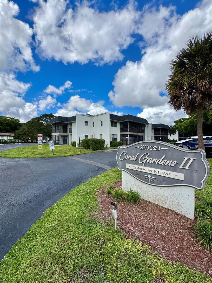 Coral Springs Gem! Charming 1-Bedroom Condo in this rarely available communityof Coral Springs. This unit is only 1 of 2 freestanding units with no neighbors on either side, including no neighbor on top!! Features include modern tile floors, an in-unit washer/dryer, and a spacious balcony overlooking convenient, ample guest parking right in front of the unit. This property is available to rent right away, making it a perfect investment. Close to schools, shopping, and highways. Direct, easy living in a prime location! The in-unit washer dryer makes it easy to wash clothes quickly, & plenty of parking directly in front of the unit. Perfect for an on the go lifestyle. Schedule your showing today!