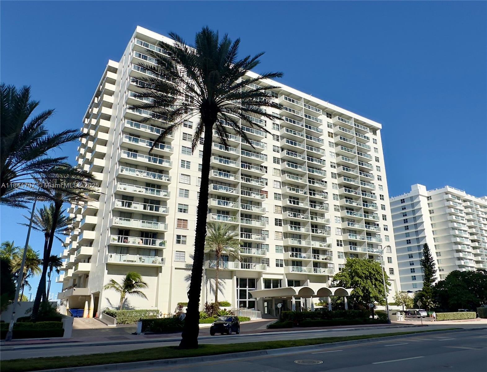 Beachfront building on Millionaire's row. Fully furnished unit on a high floor. 824 SqFt. 1 Bedroom and 2 Full Bathrooms. Open kitchen concept. You'll be delighted with this tastefully decorated/renovated unit. Walk-in closet and plenty of additional storage space. Premium furniture including a King size bed. Storm windows and a generous balcony ready to entertain offering spectacular intracoastal/Bay views and breathtaking sunsets. Arlen Beach is a Steven-G oceanfront renovated building featuring 7 days per week beach service (Chairs/towels), pool, BBQ area, fitness center, game room, theatre, on-site beauty salon and restaurant overlooking the pool and ocean. Assigned ample upper-level covered parking space included. Basic internet/cable included.