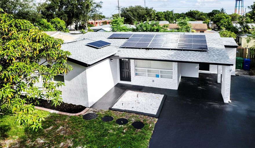 Welcome to this beautifully updated 4-bedroom, 2-bathroom home that effortlessly blends style, comfort, and efficiency. Featuring a brand-new roof (2023) and a well-maintained A/C unit (2016), 
Enjoy brand-new flooring throughout, a fully renovated kitchen with new cabinets, sleek countertops, and modern appliances, along with stylishly updated bathrooms. The spacious layout offers generous bedroom sizes and a fresh, contemporary design throughout. Take advantage of significant energy savings with a paid-off solar system, making this home both eco-friendly and economical. Due to FHA guidelines, this property is not eligible for FHA financing until 09/01/2025. The seller has never occupied the property, no seller’s disclosure is available. the sprinkler system is currently not operational.