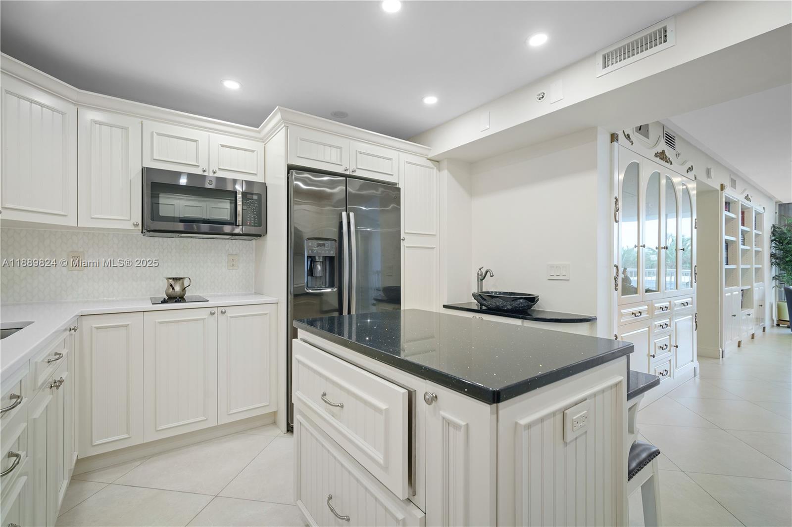 An exclusive 2 bedroom / 2-bathroom beach-side condo in the heart of Surfside. Recently remodeled and featuring LED lighting and tile floors throughout. Kosher-style / chefs style kitchen with two sinks, a warming drawer, and a hand-washing station. 2nd bedroom/bathroom is set up for being a guest "suite". Washer / dryer in unit. Building features a pool, beach access, gym, spa, and Shabbat elevator. Both bedrooms, and the spacious great room have full-length balconies with southern exposure and ocean view. Private access to the beach, walking distance to local restaurants, places of worship, grocery stores and Bal Harbor shops & surfside park etc. Perfect vacation home or a unit to reside. Look No Further! Call to schedule a showing.