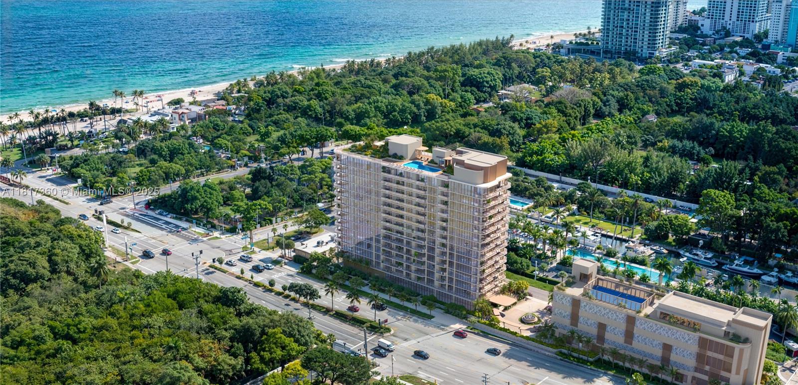 NEW CONSTRUCTION! Nestled between the Intracoastal Waterway, the Atlantic Ocean, and Hugh Taylor Birch State Park, Sereno rises as a masterpiece of boutique living and modern elegance in Fort Lauderdale. An all-glass, sculptural design flows seamlessly, with floor-to-ceiling windows dissolving the divide between nature and luxury. Unwind in your light-filled home or savor views on your private terrace. Sereno offers an elevated lifestyle and beauty at every glance. Offering elevated resort-inspired amenities including a rooftop pool, cold plunge, infrared sauna, state-of-the-art fitness center, Rooftop pickleball court, family lounge, and more. This is your opportunity to embrace effortless coastal living with dedicated beach services and exclusive access to the Bonnet House.