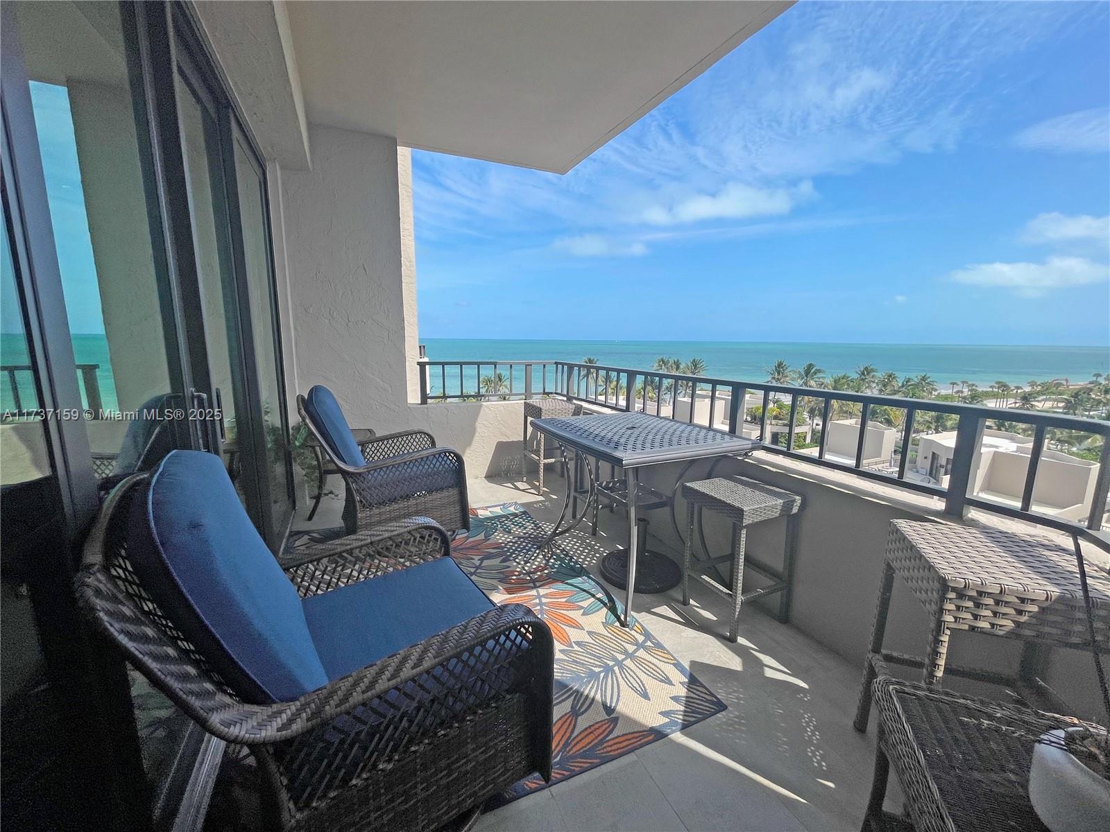 2 Bedroom rental now available in the sought-after oceanfront Tidemark at Key Colony on Key Biscayne! This condo has beautiful ocean views from both bedrooms, living room and balcony. Completely renovated with everything new, including impact windows/door and sound insulation. Large gourmet kitchen with induction cooktop and built-in double oven/microwave. Relax in the primary suite's stunning spa wet room. Steam shower in guest bath. Amenities incl. private access to beach, three swimming pools, twelve tennis courts, fitness center, spa, convenience food store, pool bar restaurant, playground and library. Lobby concierge, management office onsite, and guard at gate. Experience for yourself the relaxed beachfront lifestyle of Key Biscayne.