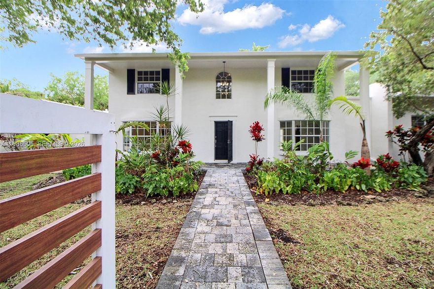 Gated corner residence in sought-after North Pinecrest, set on an expansive 30,927 SF lot directly across from Coral Pine Park. This spacious home offers a functional layout with an oversized primary suite featuring dual walk-in closets and a spa-style bath, along with a guest bedroom and en-suite on the main level. The kitchen is finished with quartz countertops and opens to a bright living area overlooking the backyard. Upstairs includes four additional bedrooms and two full baths, providing flexibility for a variety of living arrangements. The outdoor space is designed for year-round enjoyment, featuring a heated saltwater pool and spa, covered patio, cabana bath, outdoor bar, and multiple areas for entertaining or relaxing. Located within a top-rated school district and just minutes from parks, dining, and major roadways. Well-qualified applicants may qualify to move in with just first month’s rent and one month security deposit.