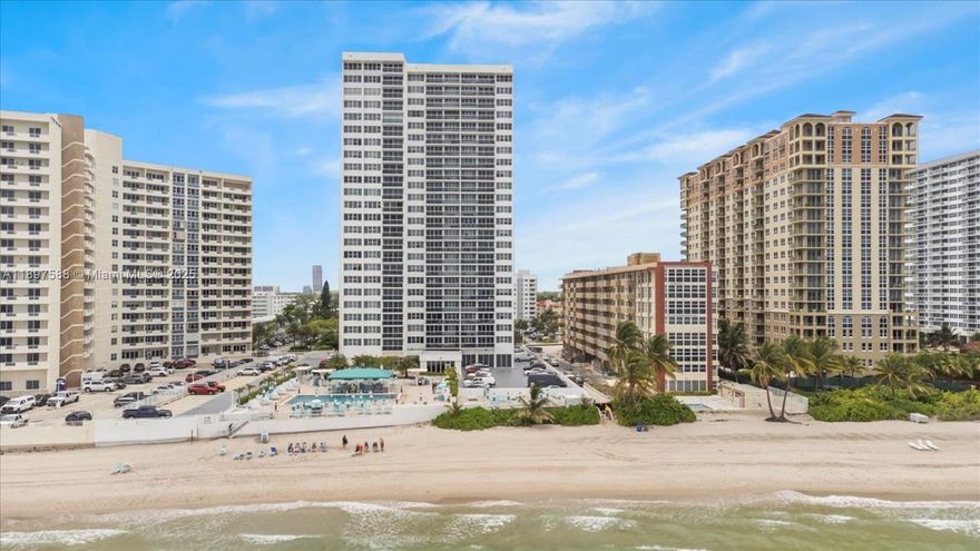 This spacious 1 bedroom + 1 1/2 bath unit is meticulously maintained and ready for wonderful tenants. This building has been completely renovated, including a new roof, impact windows & updated balconies. You are greeted by a beautifully updated lobby with 24hr Doorman/Security and get to enjoy luxurious common areas including a heated pool, hot tub, BBQ area, well equipped gym, sauna, and a billiard room. Close to 2 major airports, Aventura Mall, The Village at Gulfstream Park and famous the Hollywood Boardwalk. Walking distance to Golden Beach. Can be furnished or unfurnished. Unit is located directly next to the laundry area for ease.