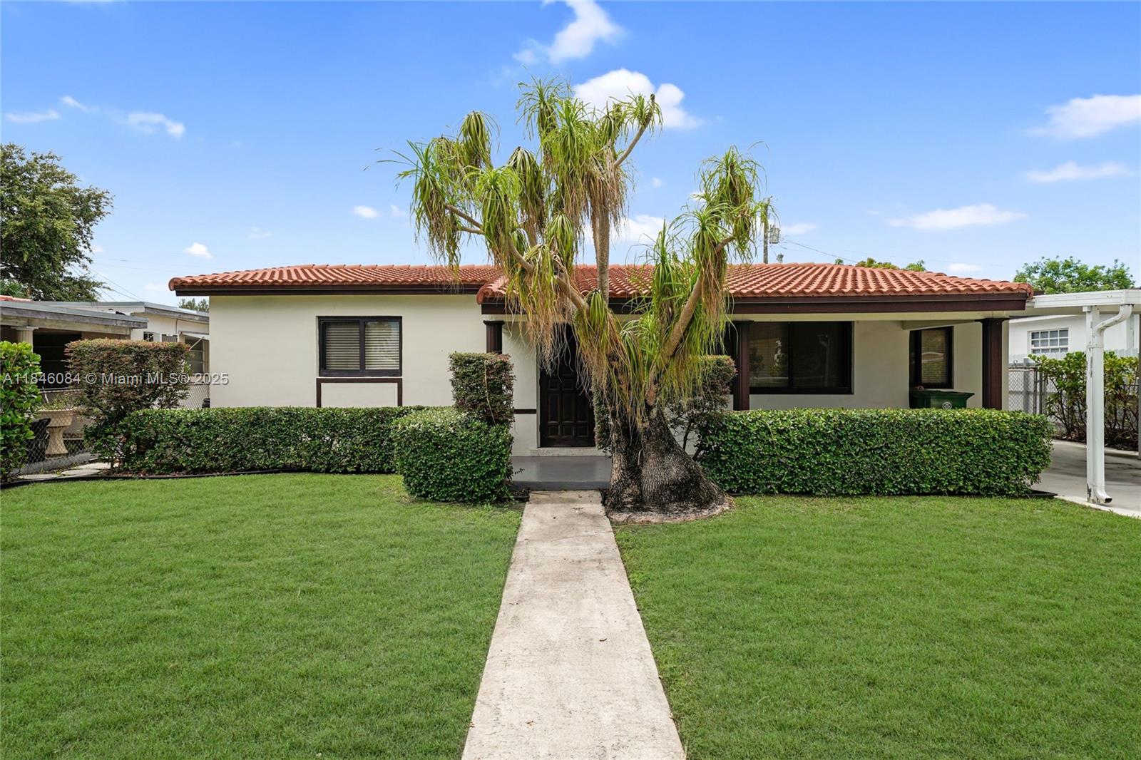Charming 3-Bed, 2-Bath Single Family Home in Hialeah!
Welcome to this spacious 1,755 sq ft home. 3 bedrooms, 2 updated bathrooms, and a versatile room—perfect for a home office, gym, playroom or possible additional bedroom. The layout includes separate dining and living room, offering flexibility for everyday living. Enjoy the charm of classic Terrazzo floors throughout, complemented by modern updates including stainless steel appliances, in-unit washer and dryer, and impact windows for added peace of mind.
Step outside to a large backyard with an open back porch, ideal for gatherings or relaxing evenings. The home also offers a cozy front porch and a covered carport with parking for 2–3 vehicles.
Don’t miss this opportunity to live in a well-maintained home in the heart of Hialeah!