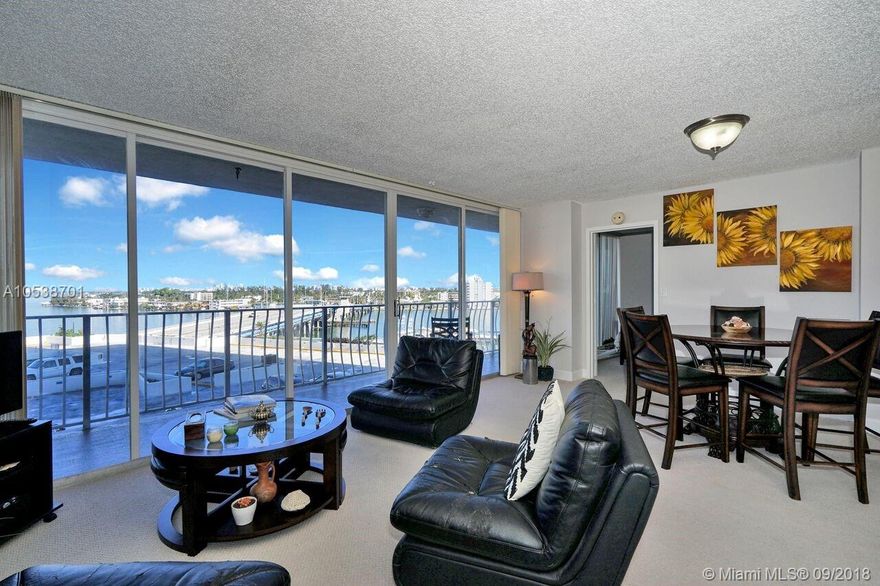 Amazing opportunity! Improved 2beds - 2baths condo facing the "Million Dollars View" of the beautiful Grandview Palace, facing North-East. Fully equiped unit with completely remodeled kitchen and stainless steel appliances and washer and dryer and improved bathrooms. Building has recently redone all of the walls, ceilings light fixtures and installed brand new designer's carpet in hallways and pool deck have been completely redone 3 years ago. It also counts with the best gym in the area, restaurants, retail stores, and an impressive marina, with docks available for any kind of boat, yatch, or jetsky. 1 parking space is included. Unit is priced to rent fast, and also for sale if interested.