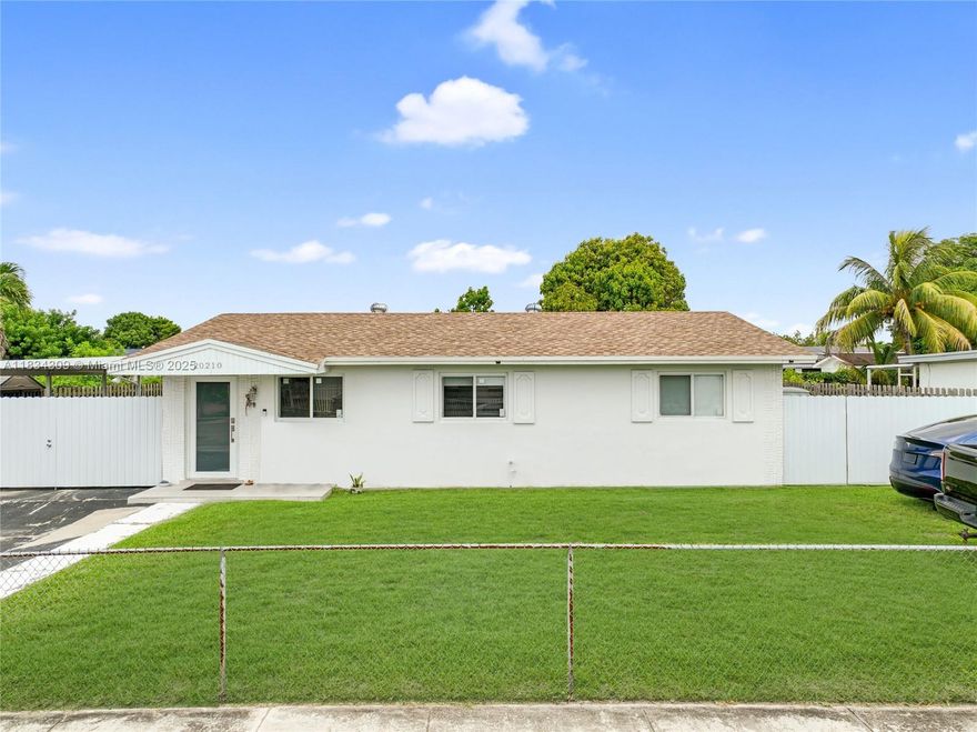 South Miami Heights Gem with Great Potential. This charming 3-bedroom, 1-bath home is full of opportunity for the right buyer. The living area is open and welcoming, with a kitchen that looks out onto a spacious backyard ideal for entertaining or expanding. Recent upgrades include a new shingle roof from 2023, a one-year-old air conditioning system, and impact windows and doors throughout the home. Appliances are new, though the washer and dryer will not be included in the sale. The large lot features a storage shed and is fully fenced for privacy. Perfect for investors or buyers ready to add their personal touch. Located near US1, the Turnpike, shopping, and dining.