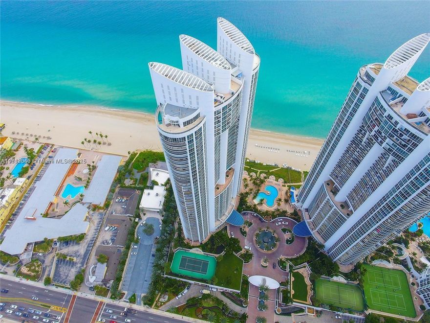 Luxurious, professionally designed 3-bedroom 3,5 3.5-bath corner villa in the sky at Trump Royal. Private , spacious foyer, double doors entrance to panoramic open floor plan layout with 180-degree ocean views. The condo was remodeled. Modern, designer custom kitchen with Miele and SubZero appliances. Stone, and custom panels. Custom mirror panels cover the living areas. Motorized blinds, white shiny glass tile, and hardwood floors. Italian custom doors and closets. Dropped ceilings with LED lights. Floor_to-ceiling hurricane glass walls. Spacious wraparound balconies. Trump Royale is a full-service building. Gym, Beach service, valet, concierge and more. Driving Directions: East of Collins or A1A. Trump Royale is on the beach side in Sunny Isles.