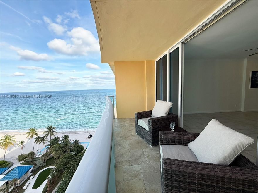 Gorgeous studio with large balcony. Breathtaking ocean and Intracoastal views!! Impact windows, washer/dryer combo is inside the unit. Condo can be rented right after closing, 4 times a year, minimum 90 days, Pet friendly. The condo fee includes basic cable/internet, water. Unit comes with additional storage space and 1 valet parking space. The Wave is 24h secured oceanfront resort style building: heated pool, jacuzzi, GYM, billiard room, bike storage, attended beach service, 24h valet and concierge desk, café and convenience store.
No assessments. 
Just 15 min drive from FLL
Ideal as a vacation getaway or Investment property (rent 4 x per year)