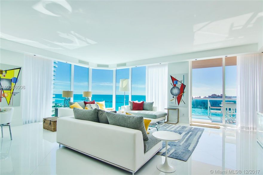 Tastefully renovated 3 bedroom corner apartment in the coveted 01 Line of Portofino, with an emphasis on modern design and style. Meticulously crafted with the finest finishes. Spacious living area with 36x36 white glass tile floors, wood grain wall treatments, and Wolf and Sub Zero appliances. Relax and enjoy unobstructed sunrises and sunsets from your private east and south terraces, or from the freestanding stone resin tub in your Master Bath. Truly, the most exceptional apartment in Portofino.