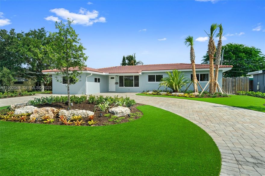 Welcome to your dream home! This luxurious 4 bedroom, 3 bathroom single-family home is located in the sought-after city of Pompano Beach, Florida. As you step inside this stunning home, you'll be greeted by a spacious living room that features large windows, letting in plenty of natural light. The living room seamlessly flows into the dining area and gourmet kitchen, creating an ideal space for entertaining guests. The kitchen boasts top-of-the-line stainless steel appliances, custom cabinets, granite countertops, and plenty of storage space. Step outside into your own private paradise with a sparkling pool, perfect for enjoying those hot summer days. The outdoor space beautifully landscaped and provides plenty of space for entertaining, with a covered patio and a grill area.