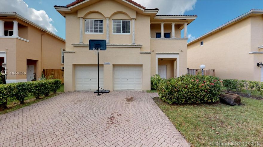 Views!!! 2-story single family home in Venezia Lakes a Secure and private gated community. Modern Large 4/2 and 1/2 ideal spacious layout with formal living and dining featuring soaring ceilings approach for and arch window allowing for natural light to brighten this home. Open kitchen overlooks the family room, enjoy an stunning sunset lake view from your Master Bedroom , Family room and dinning room . 7754.00 Sq ft lot with a pool and growth on the lake, one of the few navigable lakes in the area, and your home enjoyed one of the widest views. Marble floor through out the house, stainless Steel appliances, high impact windows and doors. Beautiful community Gym, clubhouse, Tennis court, Racket ball and a community pool . Perfect house to accommodate your family ,ready to Move in