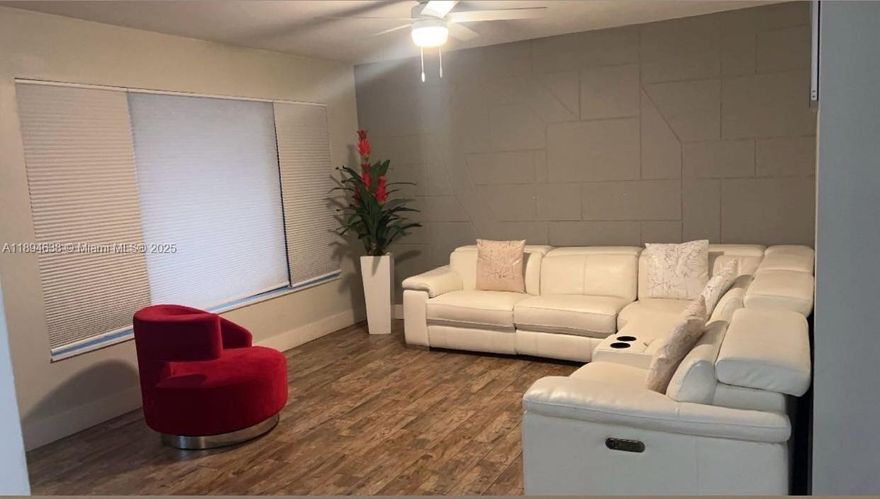 Updated, spacious and cozy house, with huge back yard (10500 Sq Ft lot) with enough room for a boat, truck, pool or any entertainment. 4 Bedrooms, 2 bathrooms and additional storage that would be converted in studio for a source of income. New roof 2024 and new A/C. More than 2000 SQFT to accommodate a big family. Great location, close to expressways. Text listing agent to make an appointment.