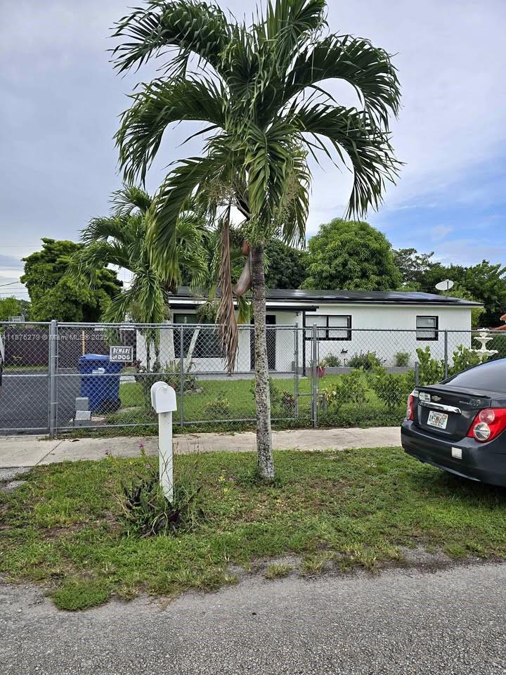 Live in the heart of Miami! Enjoy a 3/2 residence with a spacious, fully fenced yard. Easy access to I-95 and close to Aventura Mall. The tenant will pay $250 per month for utilities, which include water, trash, and electricity. Only one month of deposit needed to make it your home.
