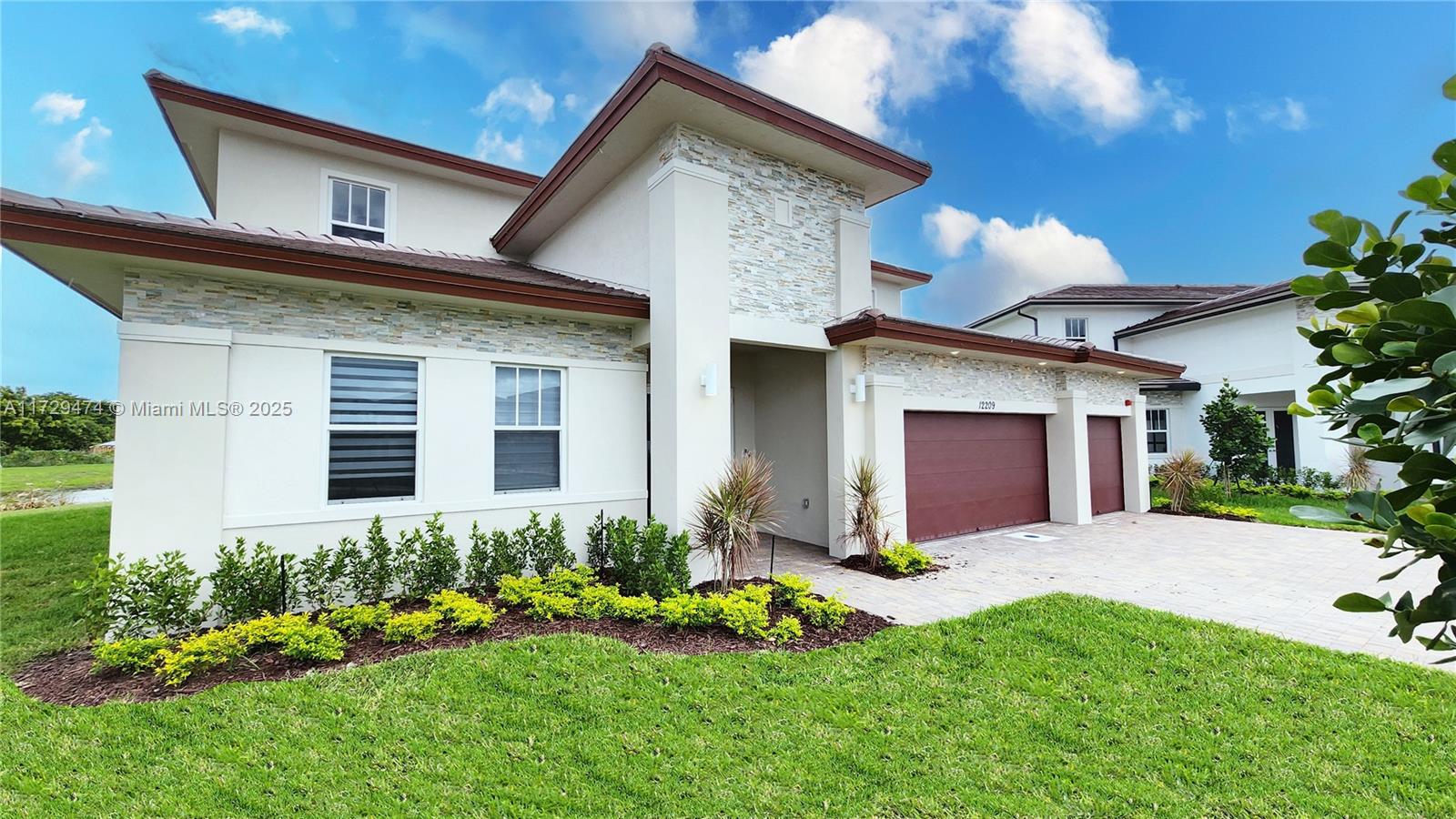 Discover this brand new 2024 home, offering 5 bedrooms and 4.5 bathrooms, situated in Davie between Flamingo and Griffin Road, with quick access to I-75. This unique property sits on a rare double-sized corner lot by the lake, providing extra space and privacy. The first floor features polished marble flooring, while modern vinyl flooring on the stairs and second floor. The kitchen is spacious with high-end finishes and a large island, perfect for entertaining. The garage is upgraded with durable flake epoxy flooring for a clean look. Close to parks, top-rated schools, shopping, and dining. Schedule your tour today!