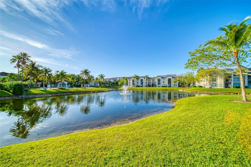 This beautiful and spacious unit is located in the heart of Doral and offers a spacious open-concept living area with lots of natural light and comfort. The split floor plan is ideal for privacy, which consists of two generously sized bedrooms, each with its own bath and spacious closet. Full washer and dryer inside unit and laminate flooring throughout. The private lake view community is gated with great amenities such as a pool, jacuzzi, exercise room, tennis court, inside racket ball court and game room. The building is conveniently situated near great schools, restaurants, shopping options and a 15 minute drive to Miami International Airport, Florida International University, etc. UNIT COMES WITH TWO ASSIGNED PARKING SPACES. A MUST SEE!