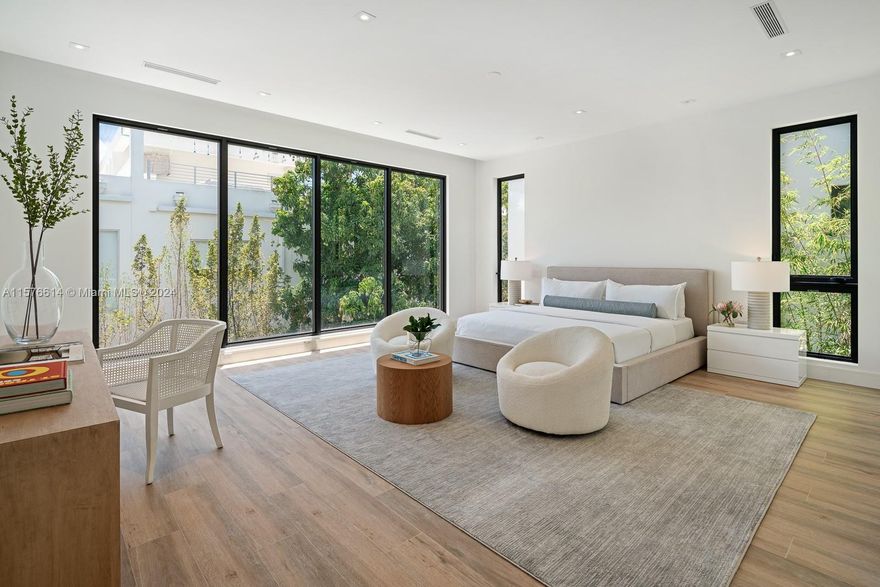 New construction (2022) modern townhome in the heart of Coconut Grove. This 2-story residence (4BR/3.5BA) offers light-filled, open living spaces w/ volume ceilings, high end finishes and fixtures throughout. Stunning, European-style kitchen features Thermador appliances, quartz countertops and cooking island. All bedrooms offer ample closet space and most have balconies. Luxurious primary suite offers oversized custom walk-in closet and spa-like bath w/soaking tub and glass enclosed rain shower. Enjoy outdoor living on the expansive rooftop terrace w/summer kitchen - overlooking the lush Grove tree canopy. Walk or bike to the village’s trendy galleries, boutiques, cafes and experience what Coconut Grove living is all about! Note: Photos are representative but not specific to this unit.