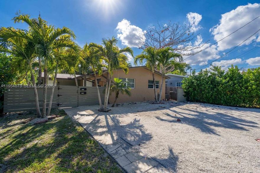 BRAND NEW ROOF JUST INSTALLED/DUPLEX.  Now is your opportunity to buy into an income producer with private yards & patios, steps away from the bright-line station Aventura area. Turnkey 2/1, 2/1 Duplex in a GREAT LOCATION, primed for massive appreciation. Tucked away in a quiet residential pocket off Dixie Highway! Recently renovated, new AC UNITS, large DUPLEX features 2 units both approx. 1000' of living area with a shared courtyard, separate enclosed patios & fenced yard. Lots of space for tenants with pets. Plenty of off-street parking with a
separate laundry room on site. Rents are currently BELOW MARKET grossing $56,400 can be increased to
$67,000, or more in this area easily.(Sec. 8 offered $2800/month)